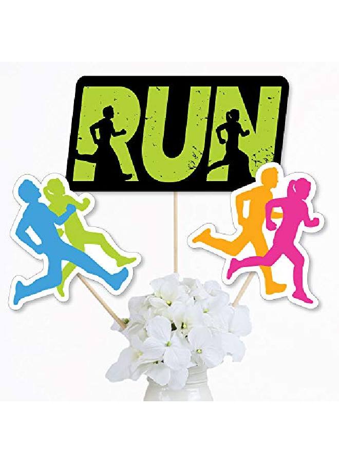 Set The Pace Running Track Cross Country Or Marathon Party Centerpiece Sticks Table Toppers Set Of 15