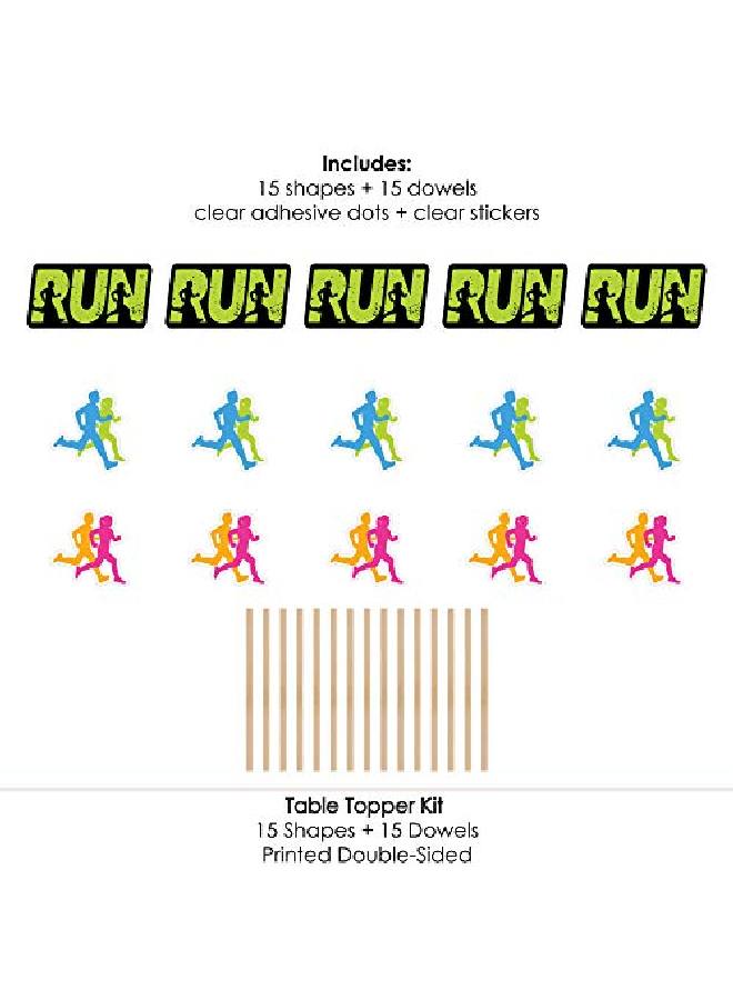 Set The Pace Running Track Cross Country Or Marathon Party Centerpiece Sticks Table Toppers Set Of 15