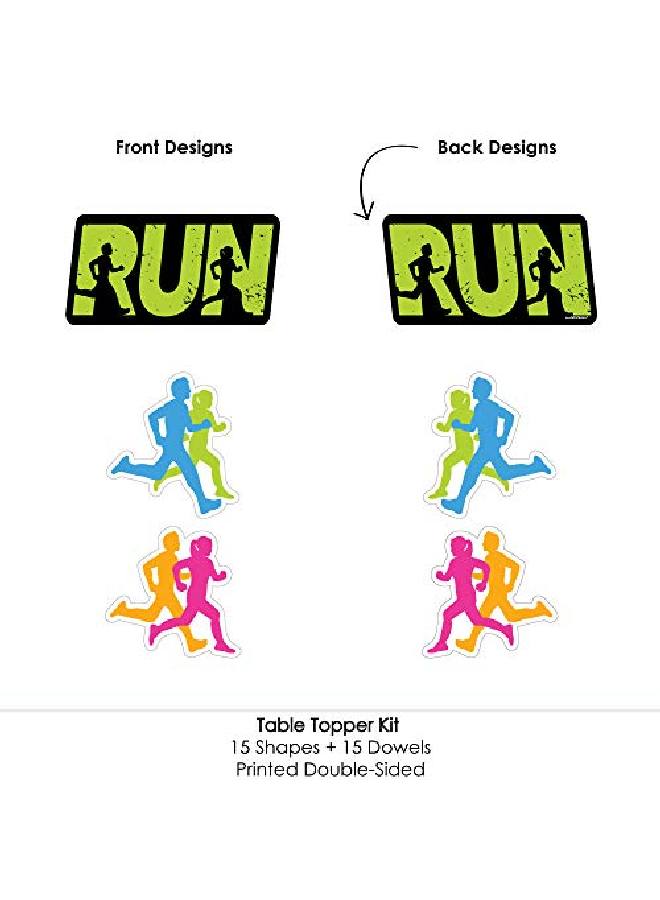 Set The Pace Running Track Cross Country Or Marathon Party Centerpiece Sticks Table Toppers Set Of 15