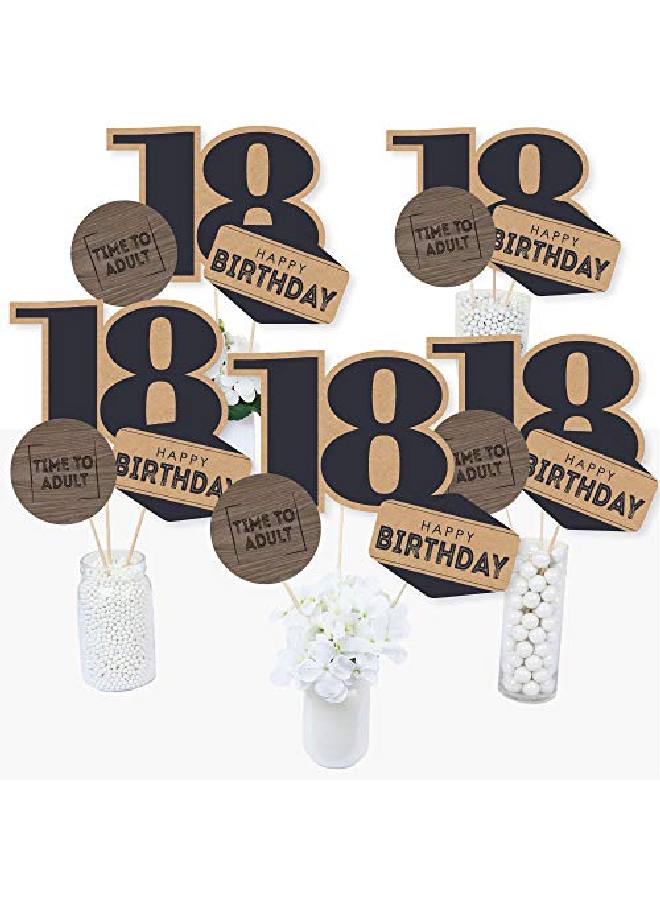 18Th Milestone Birthday Birthday Party Centerpiece Sticks Table Toppers Set Of 15