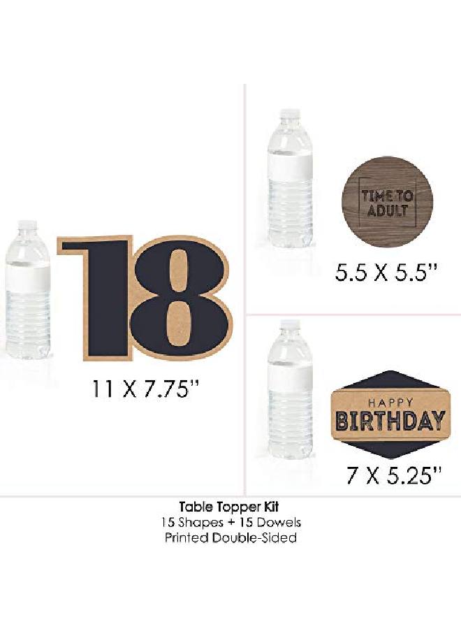 18Th Milestone Birthday Birthday Party Centerpiece Sticks Table Toppers Set Of 15