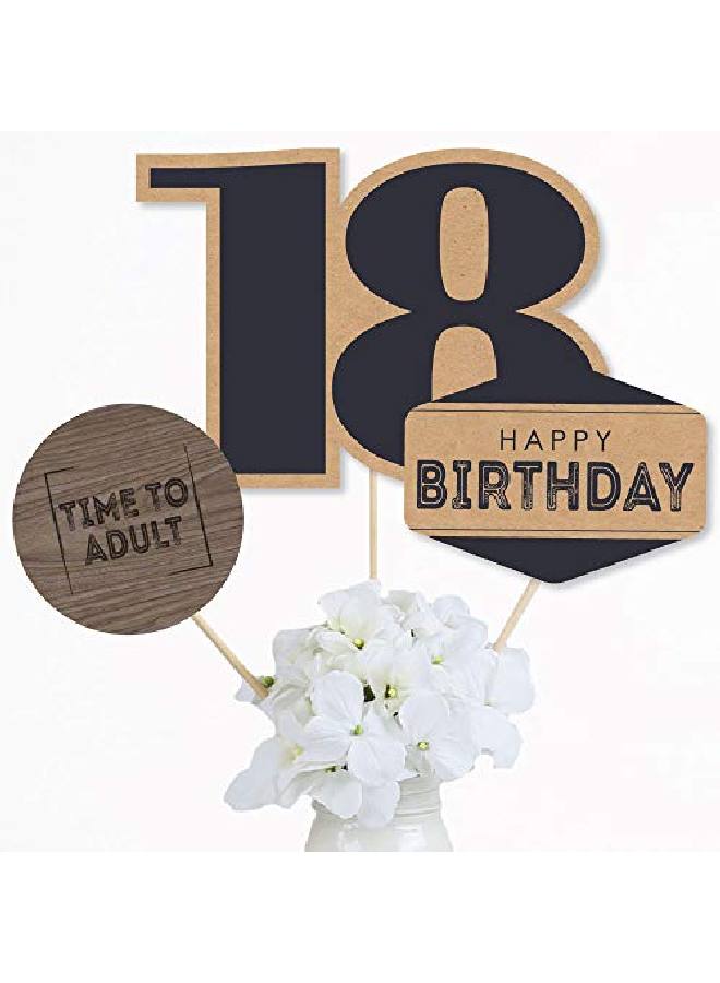 18Th Milestone Birthday Birthday Party Centerpiece Sticks Table Toppers Set Of 15