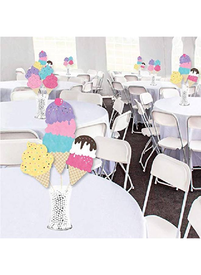 Scoop Up The Fun Ice Cream Sprinkles Party Centerpiece Sticks Showstopper Table Toppers 35 Pieces