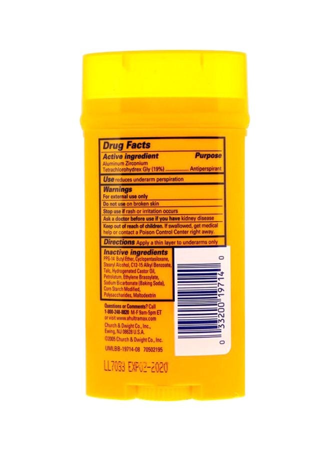 Ultra Max Solid Unscented Antiperspirant And Deodorant 73grams