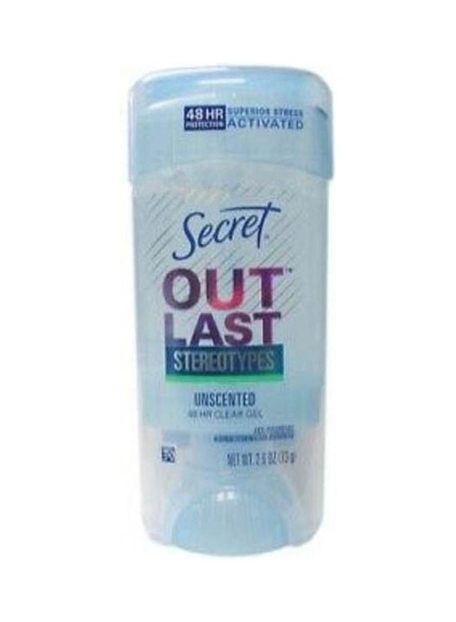 Outlast Sterotypes Unscented, Clear Gel 75ml