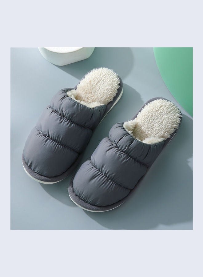 Cotton Bedroom Slippers Grey