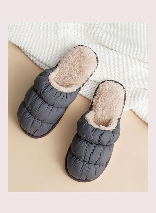 Cotton Bedroom Slippers Grey