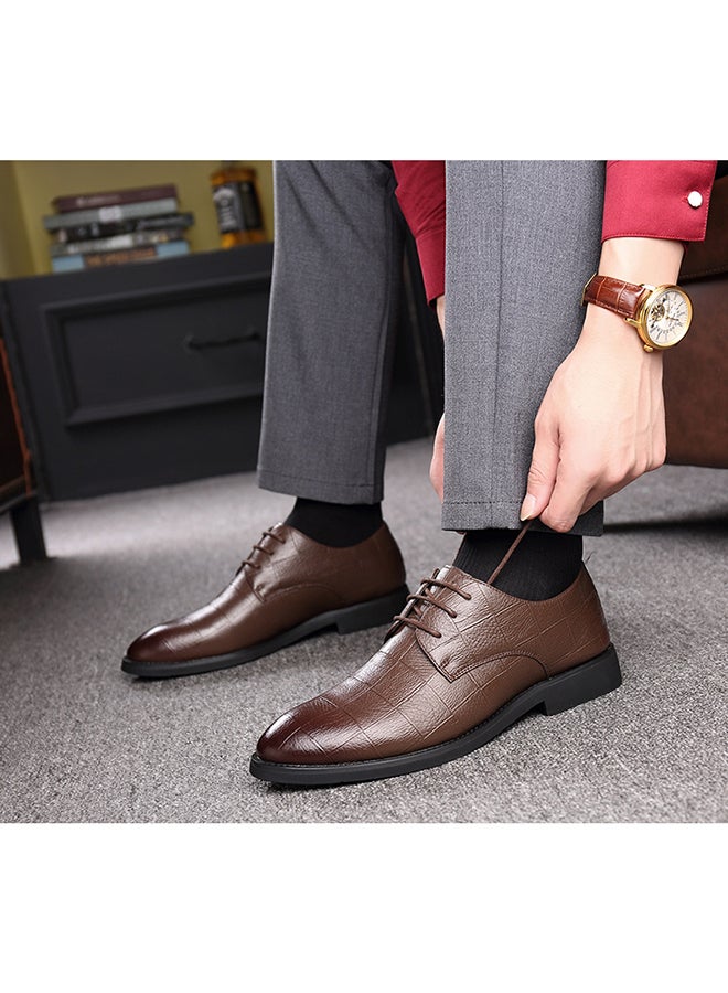 Lace Up Formal Shoes Brown