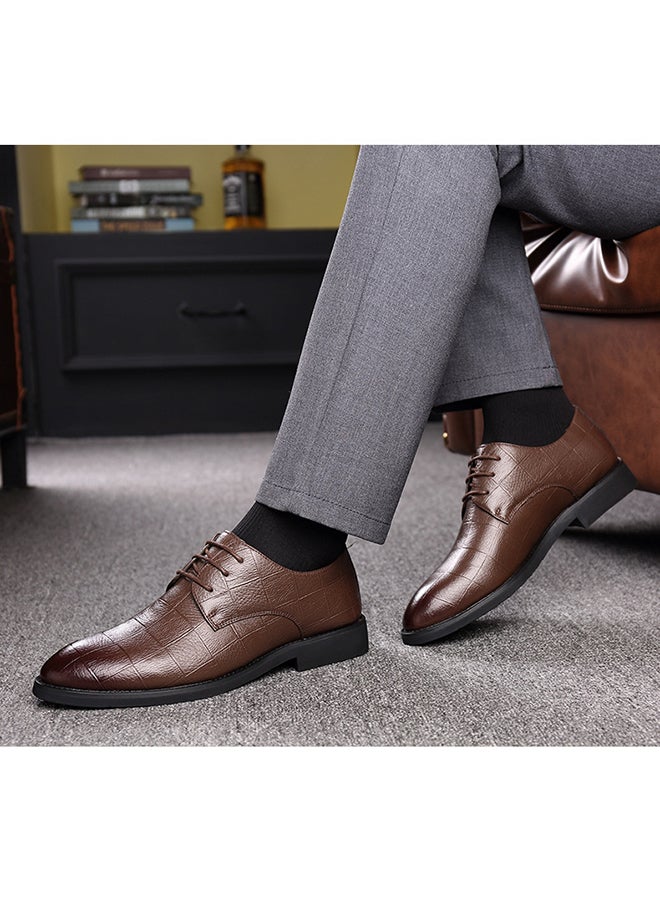 Lace Up Formal Shoes Brown