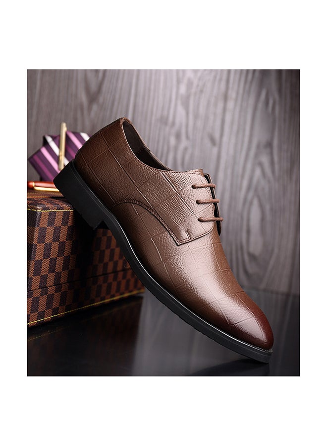 Lace Up Formal Shoes Brown