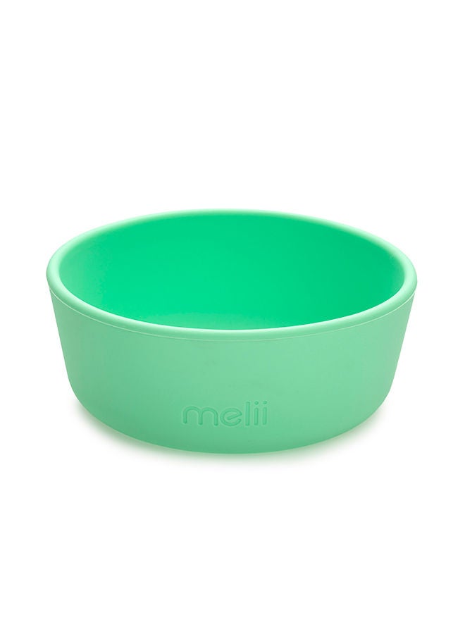 Non-Suction Silicone Plate, Bowl And Cup Set - Lime, Mint, Blue