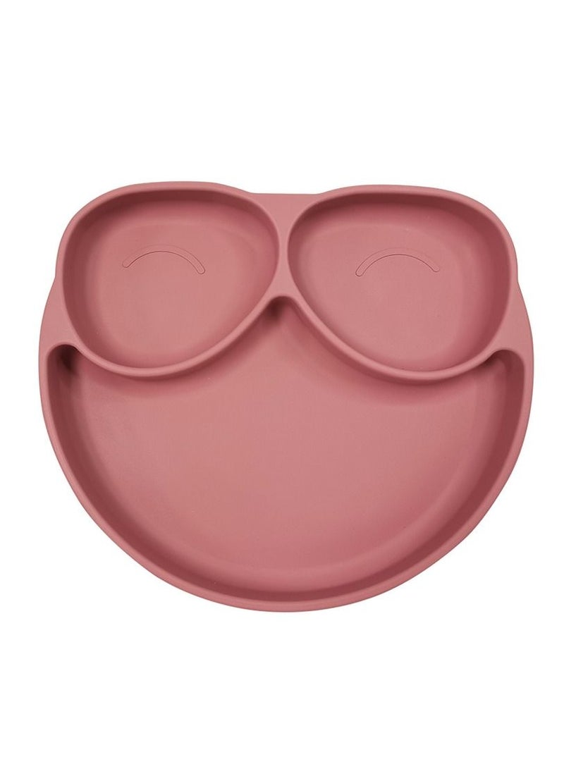 Little Mocha Silicon Frog Plate Dusty Pink