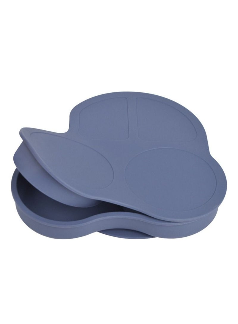 Little Mocha Silicone Car Plate with Lid Navy Blue