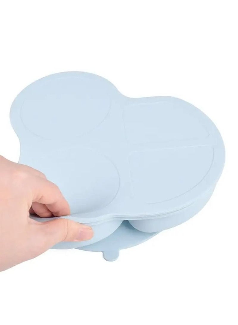 Little Mocha silicone Car plate with Lid Light Blue