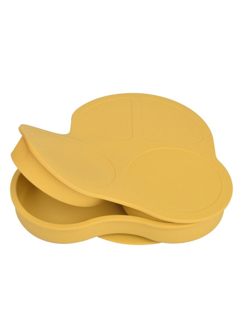 Little Mocha Silicone Car Plate with Lid Yellow