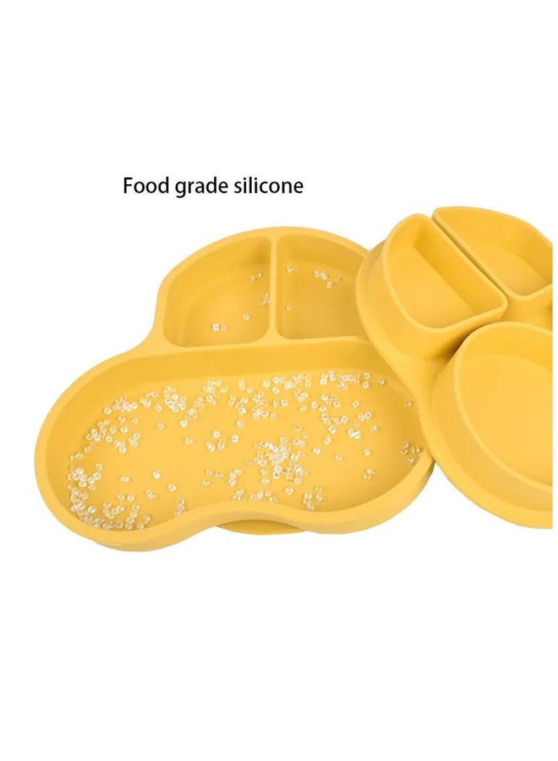 Little Mocha Silicone Car Plate with Lid Yellow