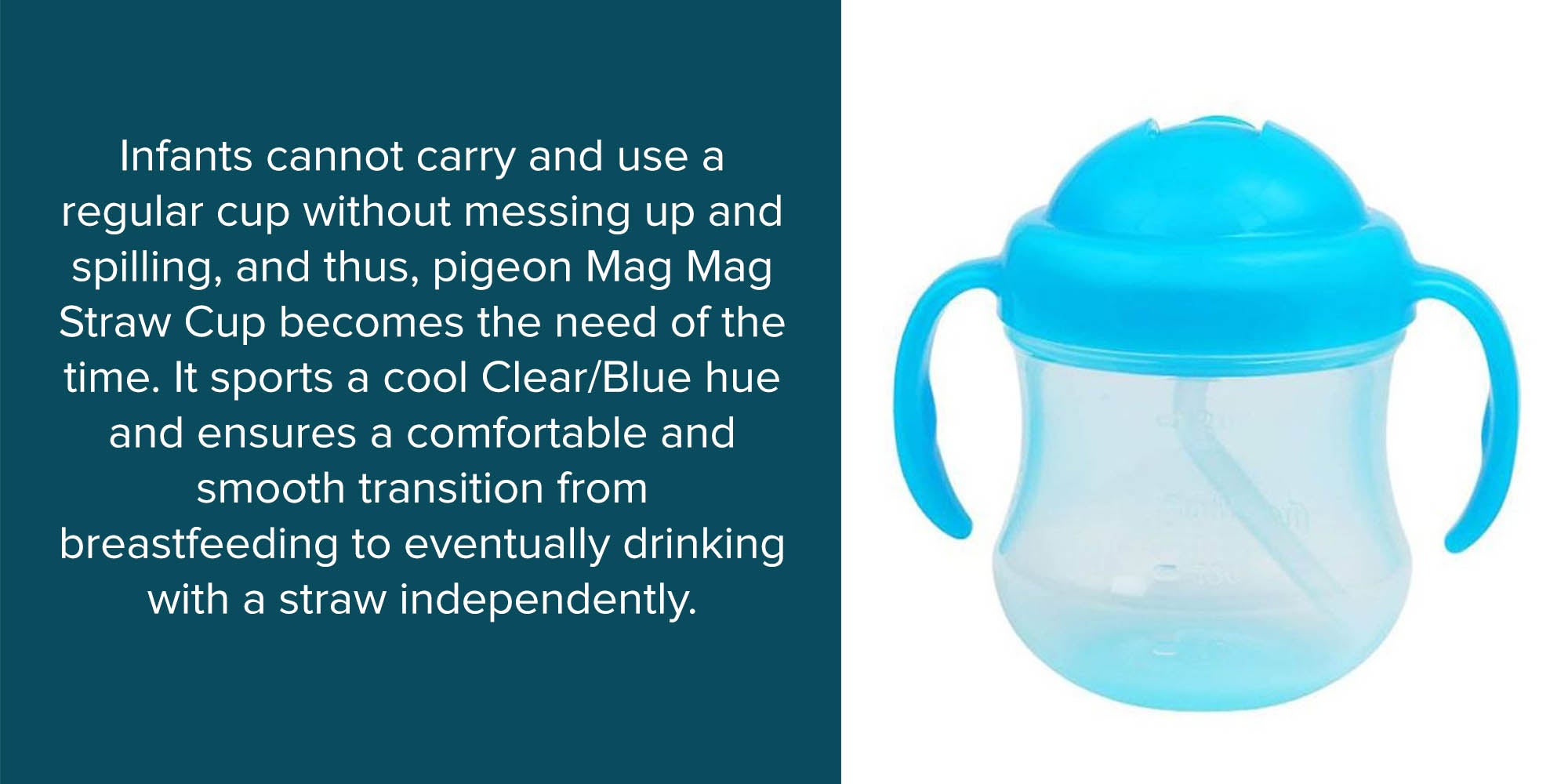 MagMag Step 3 Straw Cup, 8+ M, 200 mL - Blue/Clear