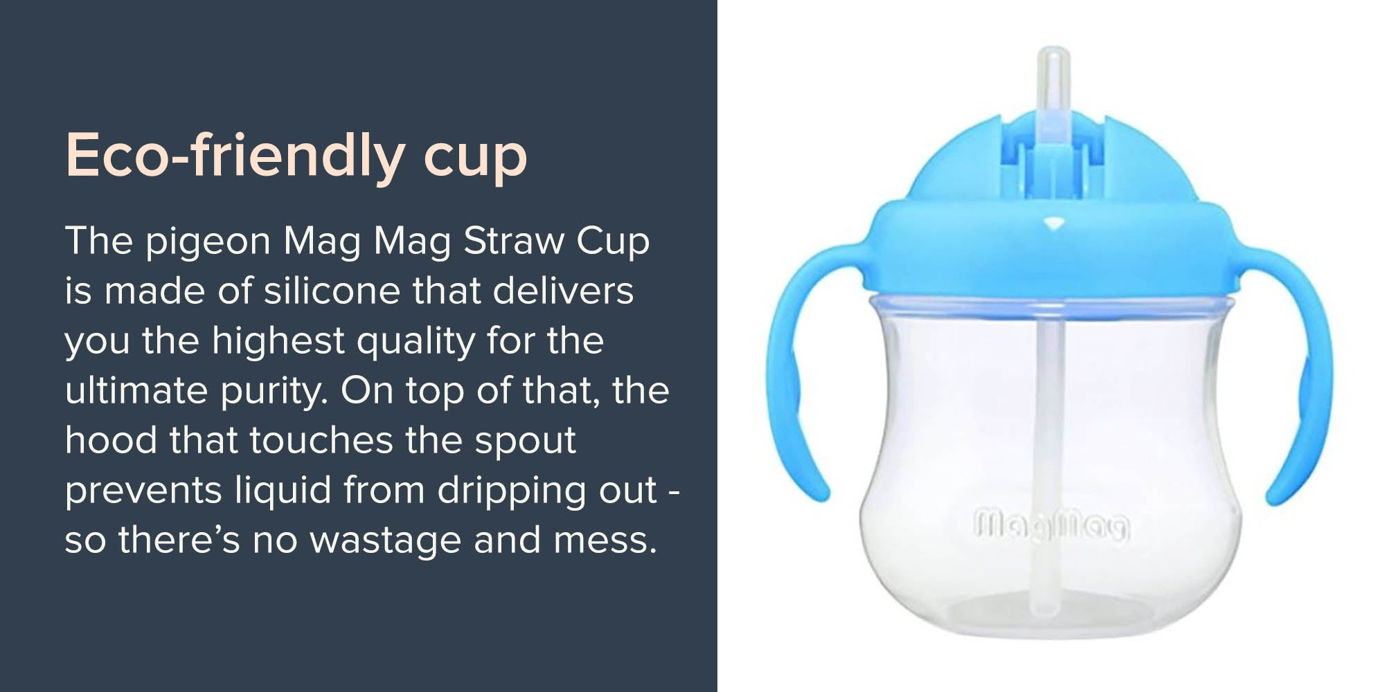 MagMag Step 3 Straw Cup, 8+ M, 200 mL - Blue/Clear