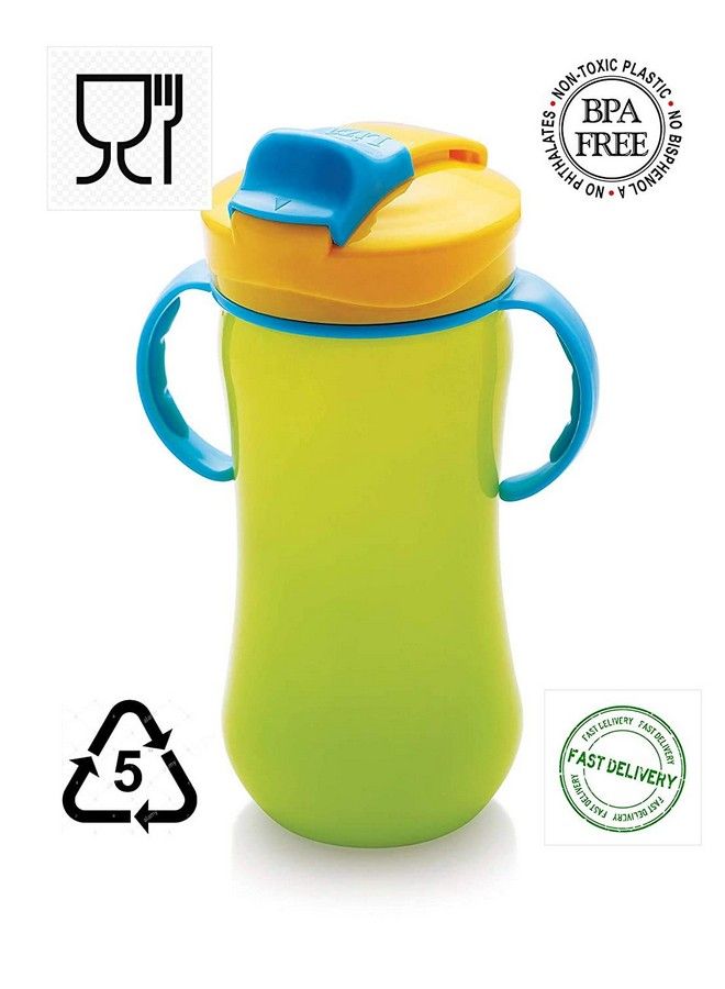 Plastic Sippers;Sippy Cups Anti Spill Design With Soft Silicone Straw 330 Ml Pack Of 2 Pcs