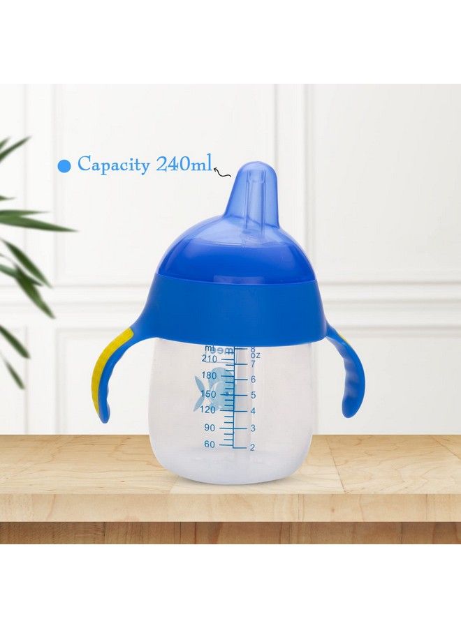 Twin Handle Straw Sipper Cup (Blue Plastic)