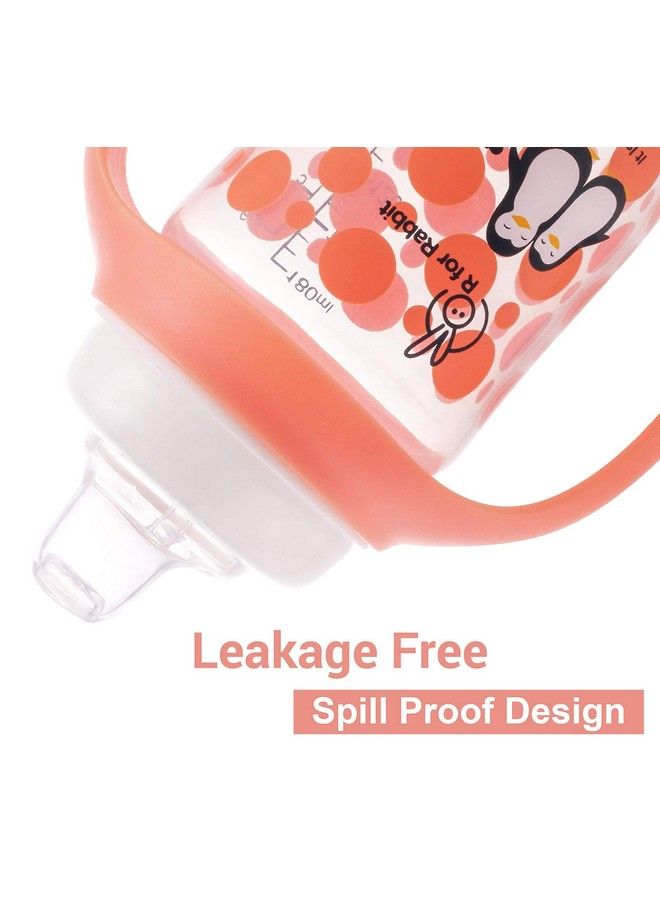 Penguin Spout Sipper Cup 180 Ml Bottle Pp Spout Sipper For Kids Kids Spout Sipper For Age Of 6 + Months Orange