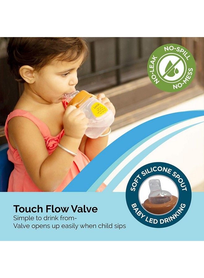 Naughty Duck Spout Sipper For Infant;Toddler 210Ml Anti Spill Sippy Cup With Soft Silicone Spout Bpa Free 6M+ (Yellow)