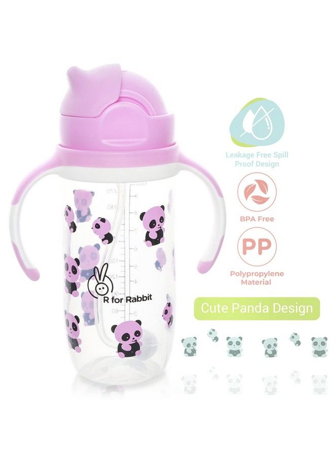 Premium Bubble Baby Sipper ;10 Fl Oz ; Anti Spill Sippy Cup With Soft Silicone Straw Bpa Free & Non Toxic For Baby;Kids Of 9+ Months (300 Ml Pink)