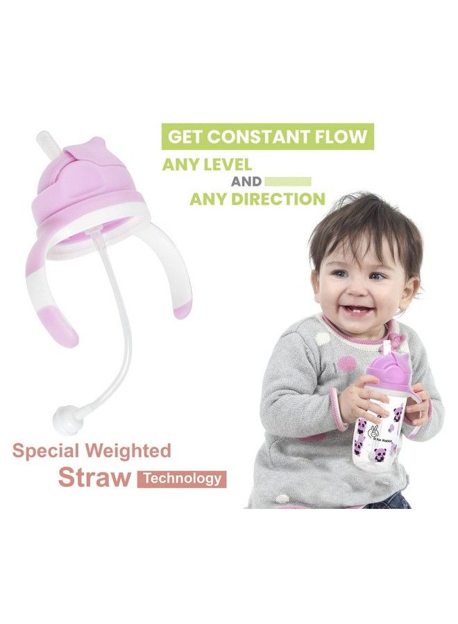 Premium Bubble Baby Sipper ;10 Fl Oz ; Anti Spill Sippy Cup With Soft Silicone Straw Bpa Free & Non Toxic For Baby;Kids Of 9+ Months (300 Ml Pink)