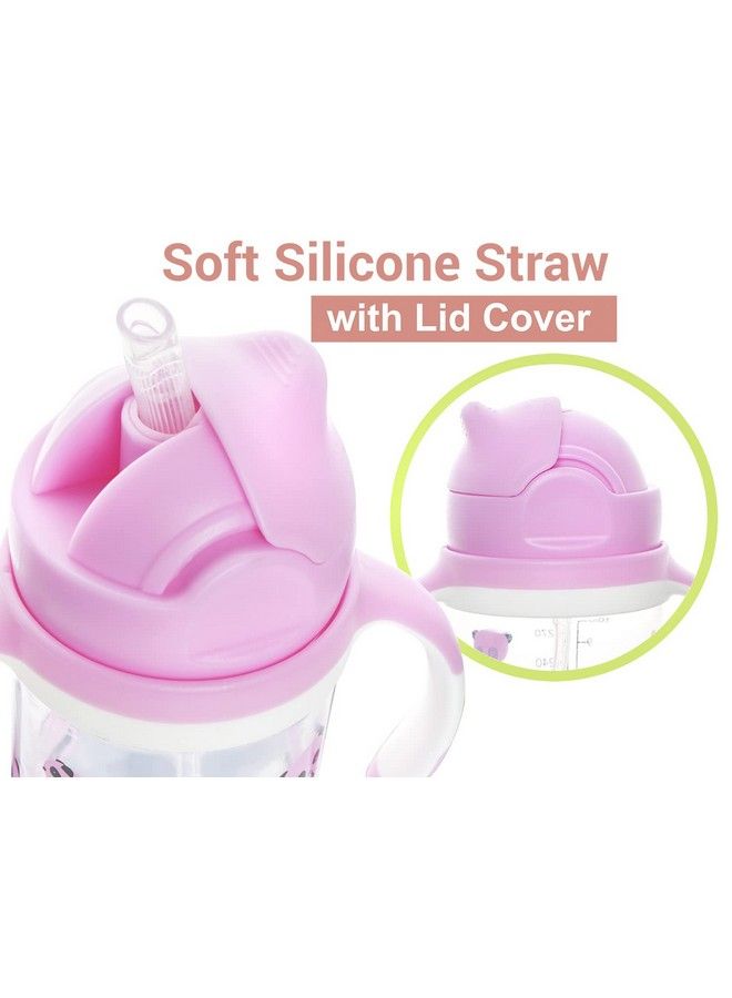 Premium Bubble Baby Sipper ;10 Fl Oz ; Anti Spill Sippy Cup With Soft Silicone Straw Bpa Free & Non Toxic For Baby;Kids Of 9+ Months (300 Ml Pink)