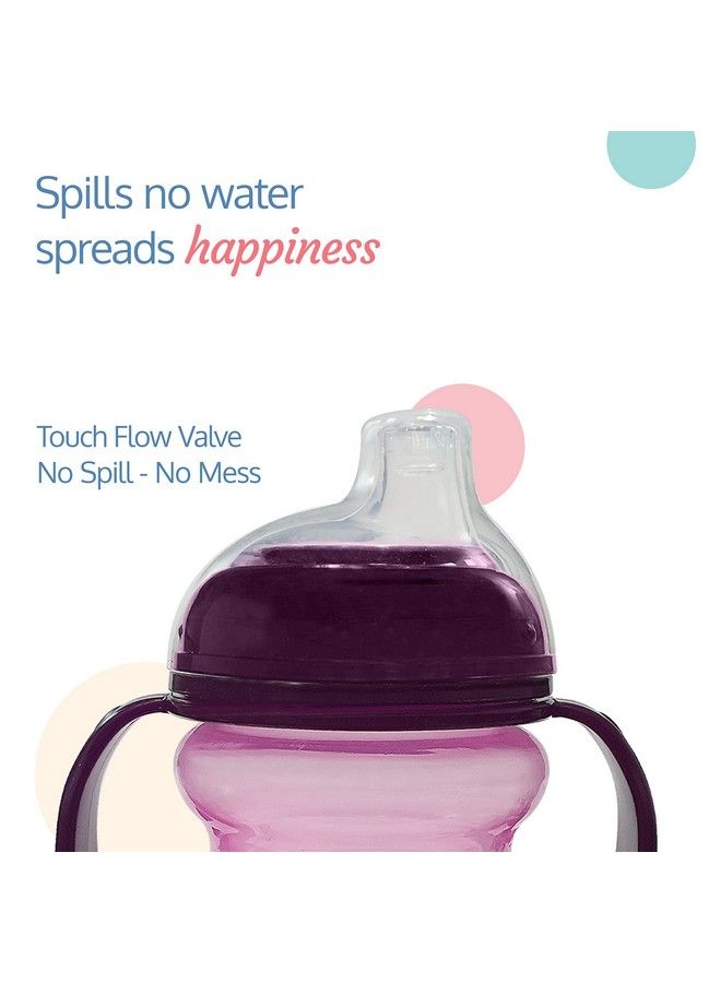 Moby Little Spout Sipper For Infant;Toddler 240Ml Anti Spill Sippy Cup With Soft Silicone Spout Bpa Free 6M+ (Purple)