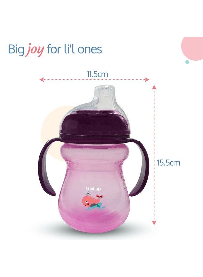 Moby Little Spout Sipper For Infant;Toddler 240Ml Anti Spill Sippy Cup With Soft Silicone Spout Bpa Free 6M+ (Purple)