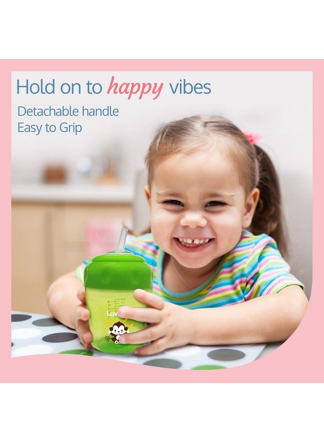 Banana Time 150Ml Anti Spill Interchangeable Sipper ; Sippy Cup With Soft Silicone Spout And Straw Bpa Free 6M+ (Green)