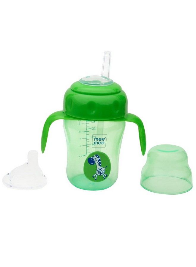 210 Ml 2 In 1 Spout And Straw Sipper Cup (Green)