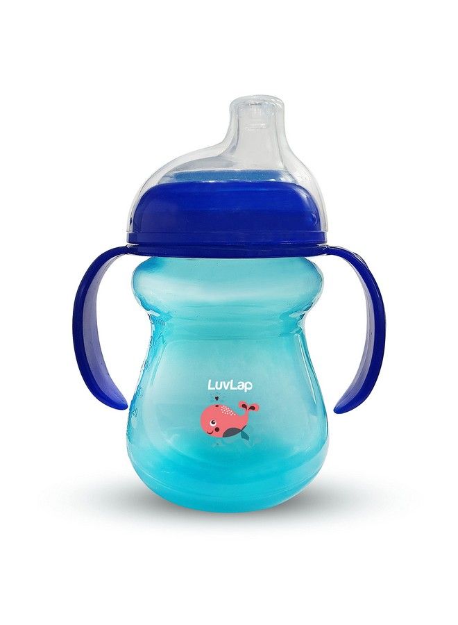 Mobby Little Spout Sipper Bpa Free 240 Ml 6M+ (Blue) Plastic Silicone