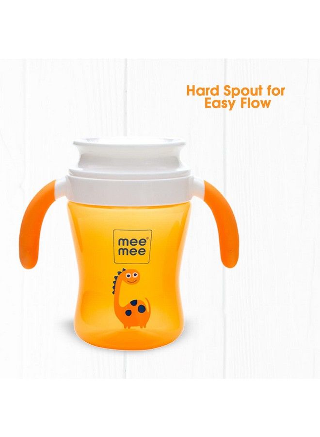 Bpa Free Easy Grip 360 Trainer Sipper Cup For Babies;Toddlers;Kids With Soft Silicone Rim;Ergonomic Design (240Mlorange)