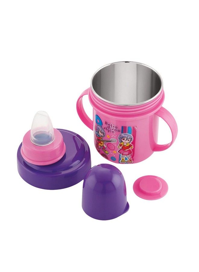 Stainless Steel Baby Spout Sipper Cup For Kids Age 3 Months To 18 Months 250 Ml