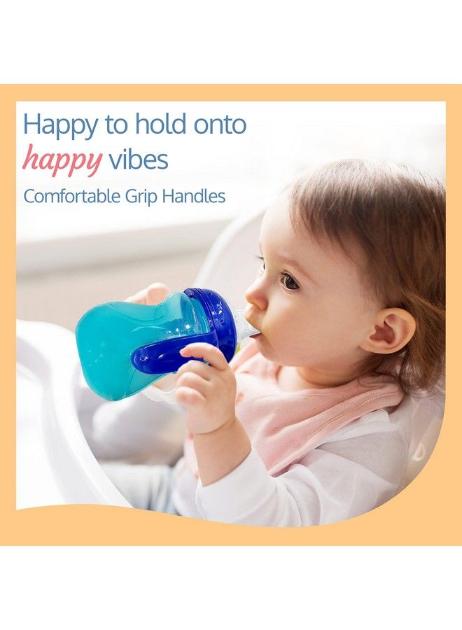 Mobby Little Spout Sipper Bpa Free 240 Ml 6M+ (Blue) Plastic Silicone