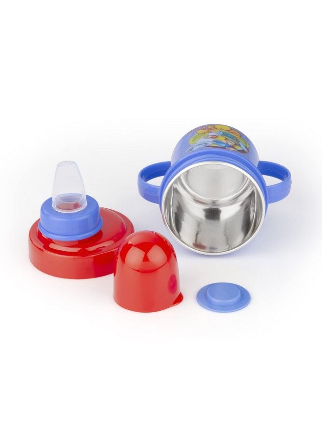 Hippo Stainless Steel Baby Spout Sipper Cup For Kids Age 3 Months To 18 Months 250 Ml (Blue)