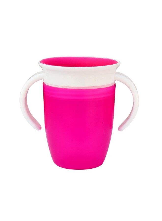 Leak Proof Spill Proof Transition Training Sipper360 Degree Sippy Cups With Handles ; Easy To Grip Miracle Cups For Toddlers Kids Children 207 Ml7 Oz. (Pink)