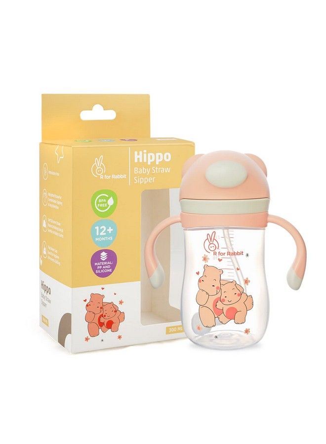 Premium Hippo Baby Straw Sipper Bottle ;10 Fl Oz ; Anti Spill Sippy Cup With Soft Silicone Straw Bpa Free & Non Toxic For Baby Or Kids Of 12 Months(300 Ml Yellow) Visit The Store