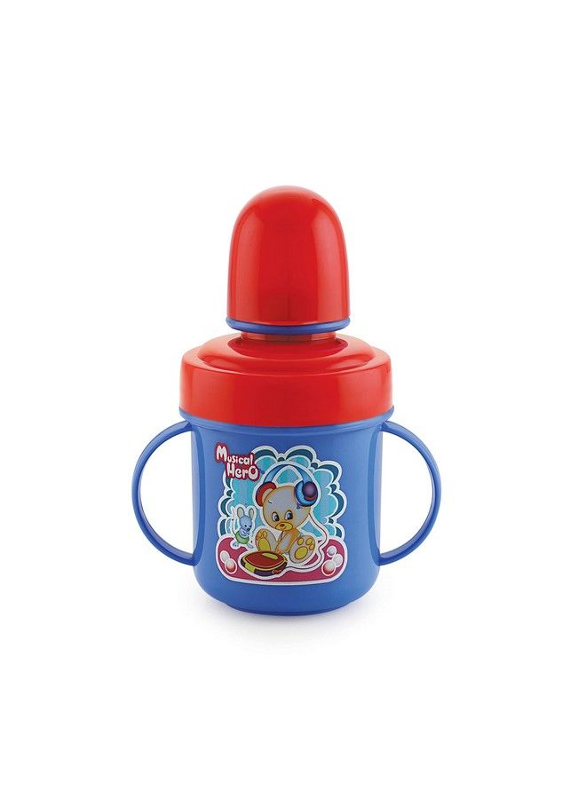 Combo Of 2 Stainless Steel Plastic Soft Nipple Sippy Cups For Baby Sipper Cup ; Anti Spill Sippy Cup ; Bpa Free ; Plastic Sipper (Blue & Pink)