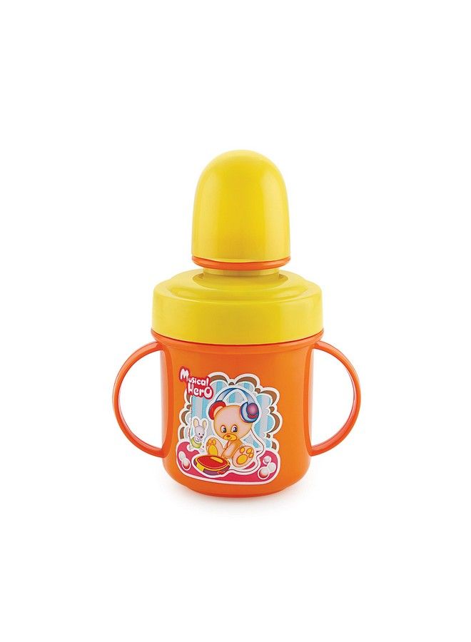 Combo Of 2 Stainless Steel Plastic Soft Nipple Sippy Cups For Baby Sipper Cup ; Anti Spill Sippy Cup ; Bpa Free ; Plastic Sipper (Yellow & Skyblue)