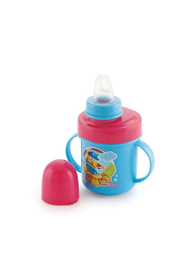 Combo Of 2 Stainless Steel Plastic Soft Nipple Sippy Cups For Baby Sipper Cup ; Anti Spill Sippy Cup ; Bpa Free ; Plastic Sipper (Yellow & Skyblue)