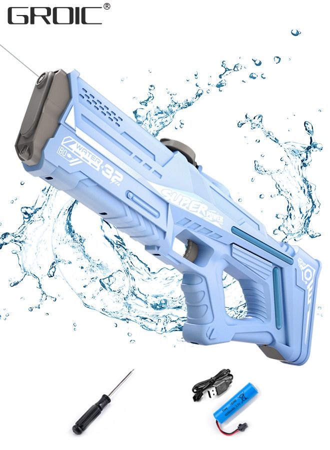 Electric Water Gun for Kids,Automatic Water Absorption Water Blaster,High Capacity Automatic Squirt Guns,Powerful Water Toy Guns for Swimming Pool,Automatic Continuous Firing Electric Water Gun