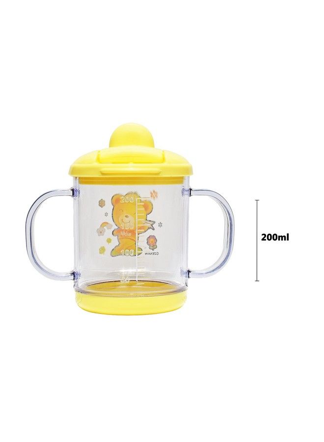 Bpa Free Unbreakable Sippy Cup (Sipper Mugs For Kids;Children;Babies;Infants) Spout Infant Pp Water;Juice Training Sipper Cup With Handles 200Ml(Yellow & Pink)