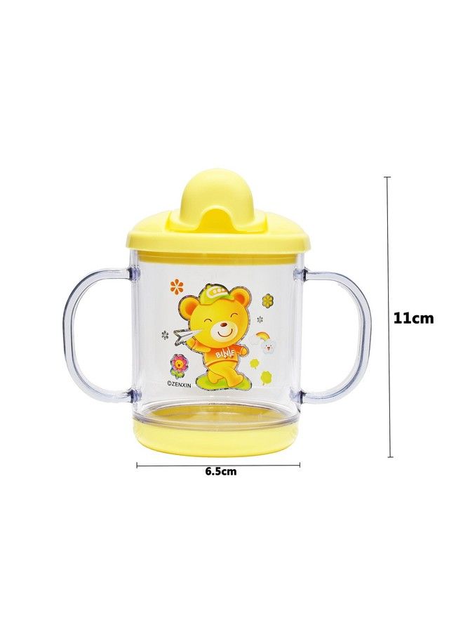 Bpa Free Unbreakable Sippy Cup (Sipper Mugs For Kids;Children;Babies;Infants) Spout Infant Pp Water;Juice Training Sipper Cup With Handles 200Ml(Yellow & Pink)