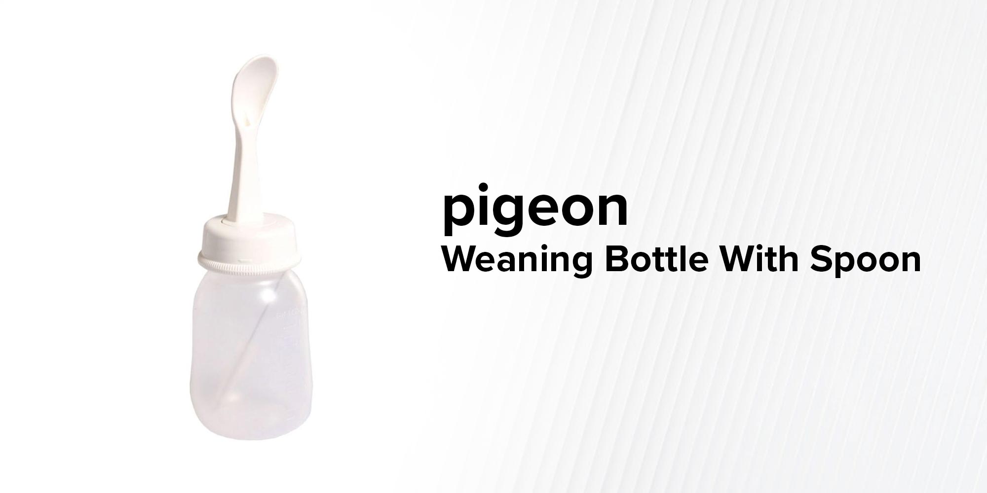 Weaning Bottle With Spoon, 6+ M, 120 ml - Clear/White