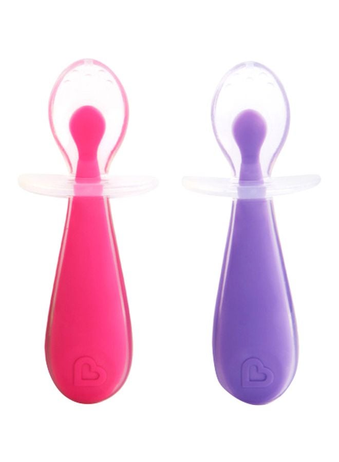 2-Piece Gentle Scoop Silicone Training Spoons Set