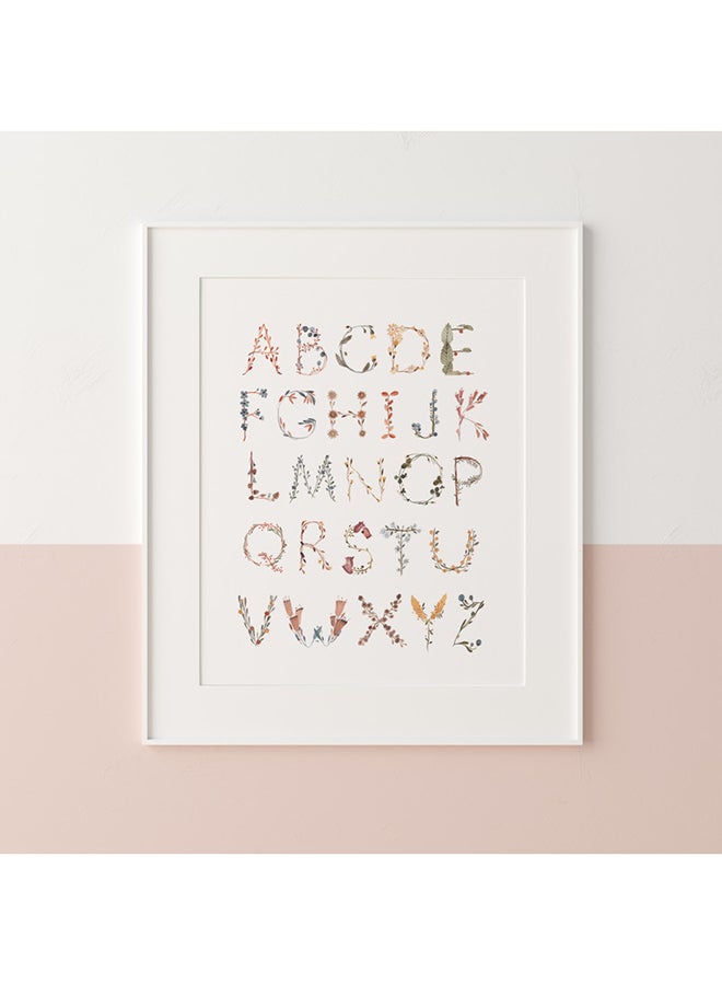 A3 Flower International Alphabet Poster