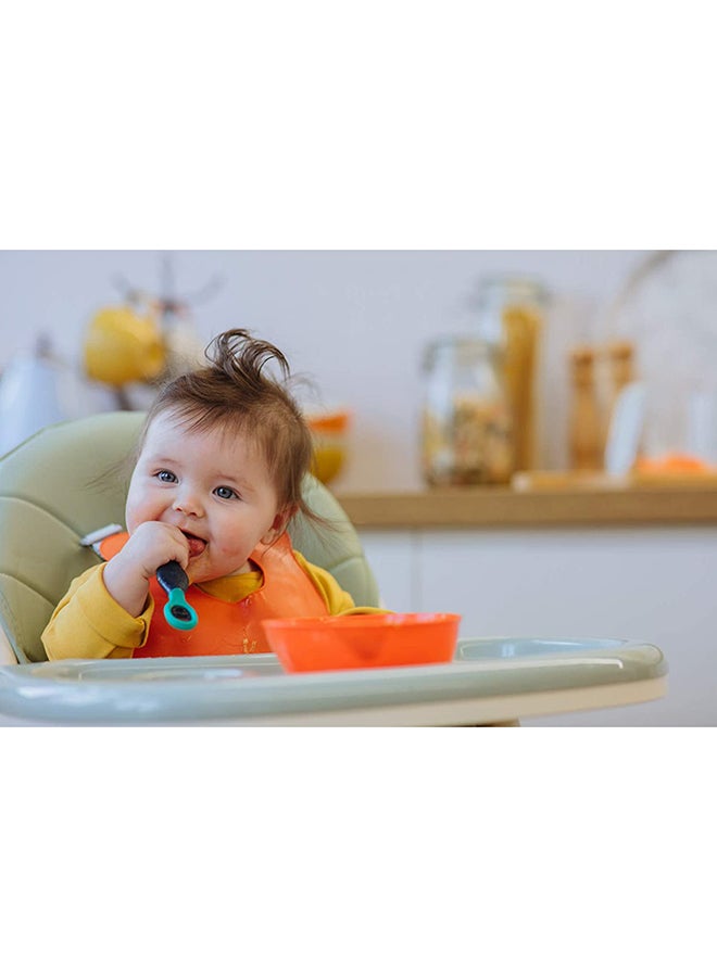 Pack Of 2 Smushee First Self-Feeding Weaning Spoons With Antibacterial Technology, Chunky Handles And Reversible, 4 Months+